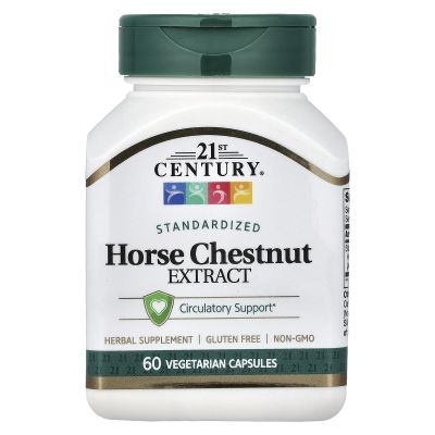 21st Century Horse Chestnut Extract, Standardized, 60 Vegetarian Capsules (300 mg per Capsules)