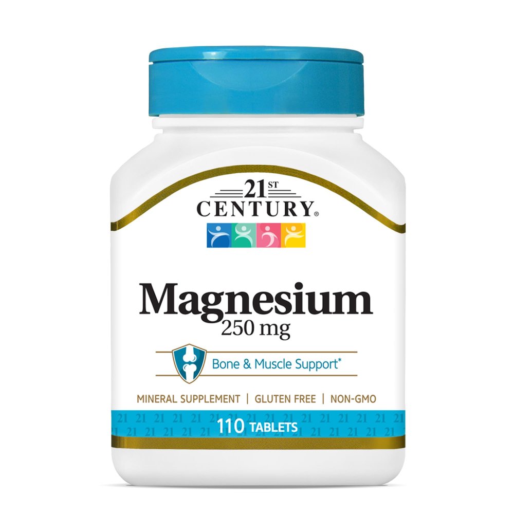 21st Century Magnesium 250 mg Tablets, 110 Count