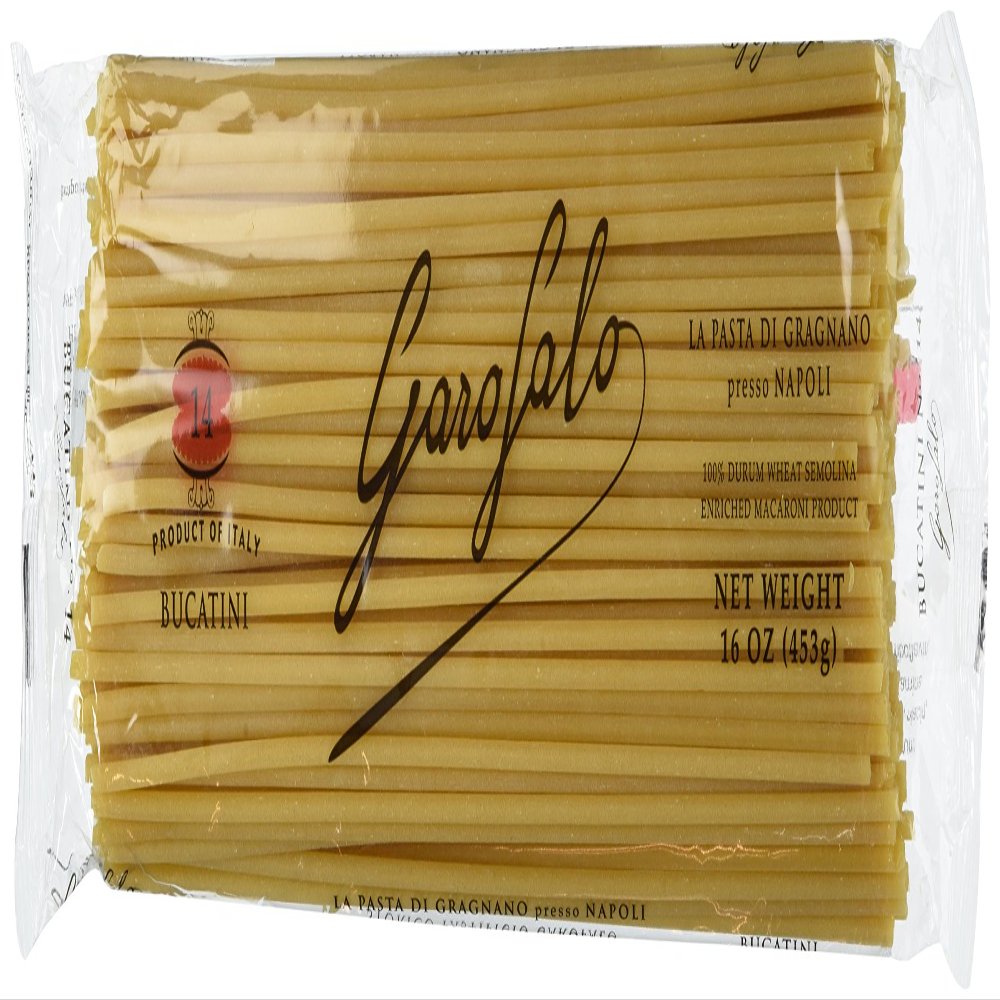 Garofalo Premium Durum Wheat Semolina Bucatini Pasta, Italian Made, Bronze-Drawn, Al-Dente, One-Ingredient Pasta (2 pack)