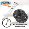 EZ-Walk/SandPad LandPad All Terrain Stabilizer Crutch Tips (Paired Pack) Made in The USA view 2