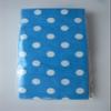 16 Party Napkins in Blue with White Polka Dots, 13 in X 15.75 In view 1