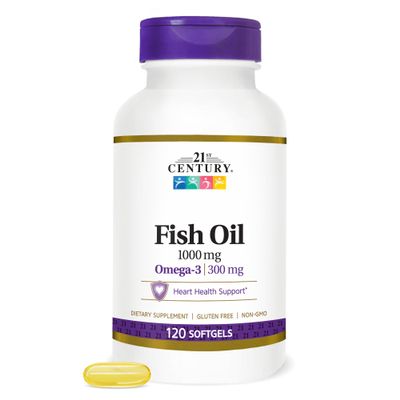 21st Century Fish Oil, 1,000 mg, 120 Softgels