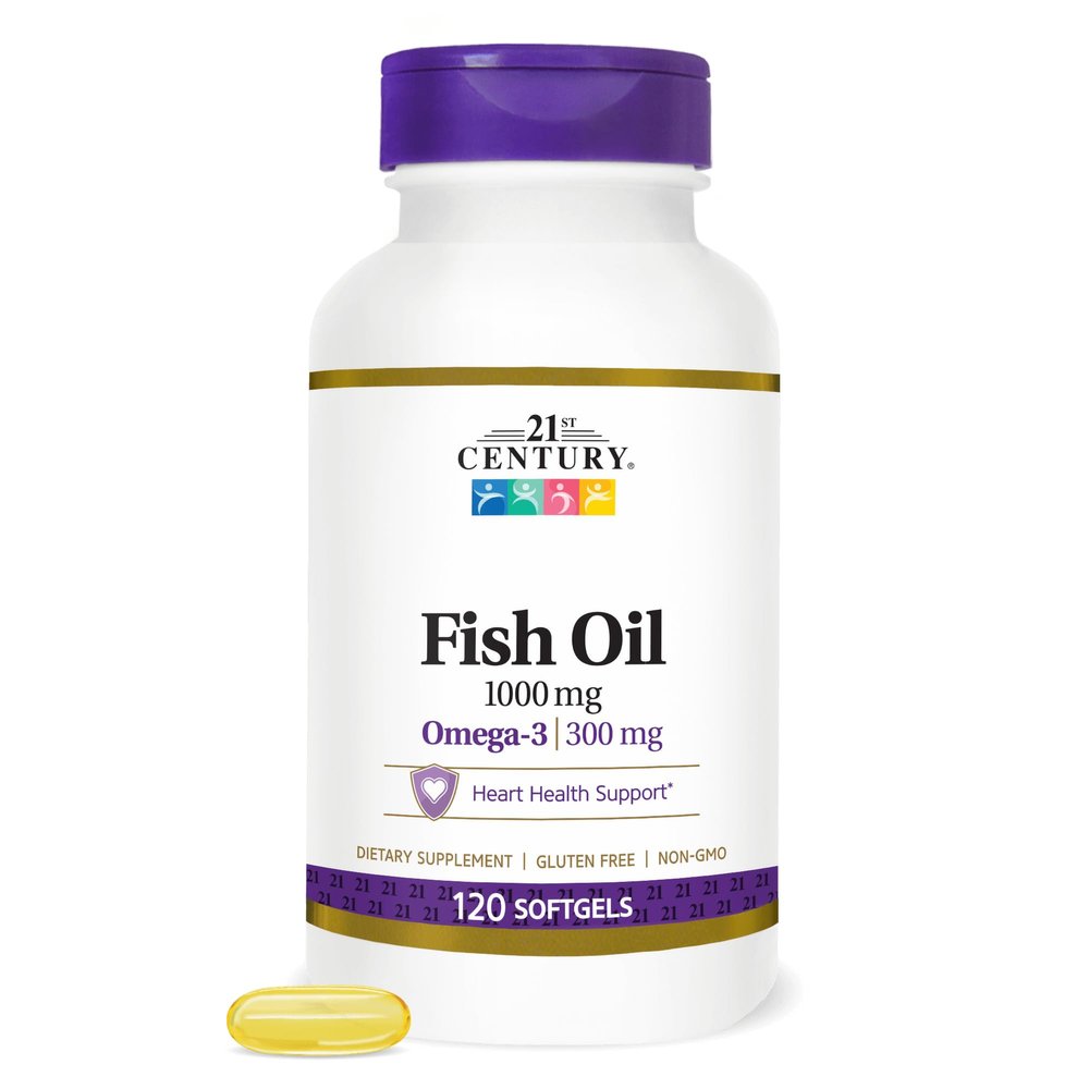 21st Century Fish Oil, 1,000 mg, 120 Softgels