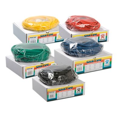CanDo 5 Piece Latex-Free Exercise Tubing Set, Yellow Through Black, 100 Feet