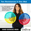CanDo Hand Exercise Webs for Physical Therapy, Grip Strengthening, and Hand, Finger, Wrist Resistance Workouts, Portable Size, Low Powder, 14" Diameter, Multi-Resistance: X-Light/Medium view 2