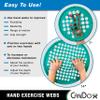 CanDo Hand Exercise Webs for Physical Therapy, Grip Strengthening, and Hand, Finger, Wrist Resistance Workouts, Portable Size, Low Powder, 14" Diameter, Multi-Resistance: X-Light/Medium view 4