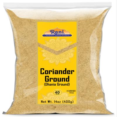 Rani Coriander Ground Powder (Indian Dhania) Spice 14oz (400g) ~ All Natural | Salt-Free | Vegan | No Colors | Gluten Friendly | NON-GMO | Kosher | Indian Origin
