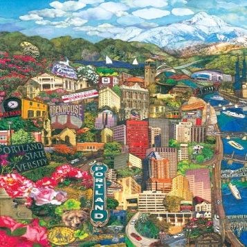 Portland Cityscape Note Cards (Cityscapes by Alejandra Vernon)