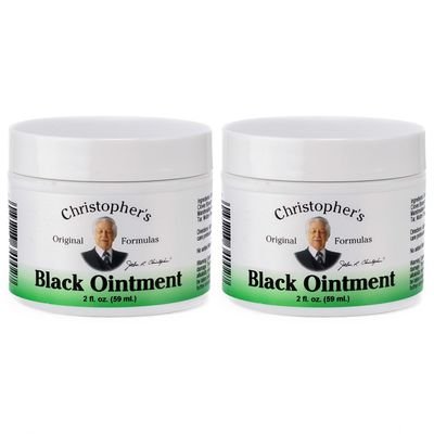 Christopher's Original Formulas Black Drawing Ointment, Natural Herbal Drawing Salve Ointment, 2 oz - Pack of 2