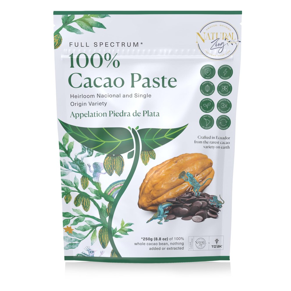 Natural Zing Raw Cacao Liquor|Paste Chunks  Organic, Single-Origin | Pure Cacao from Ecuador (12 oz)| Not CCN-51 | Unroasted, No Additives | Rich Aroma, Magnesium-Rich Coffee Alternative | Clean Energy Superfood