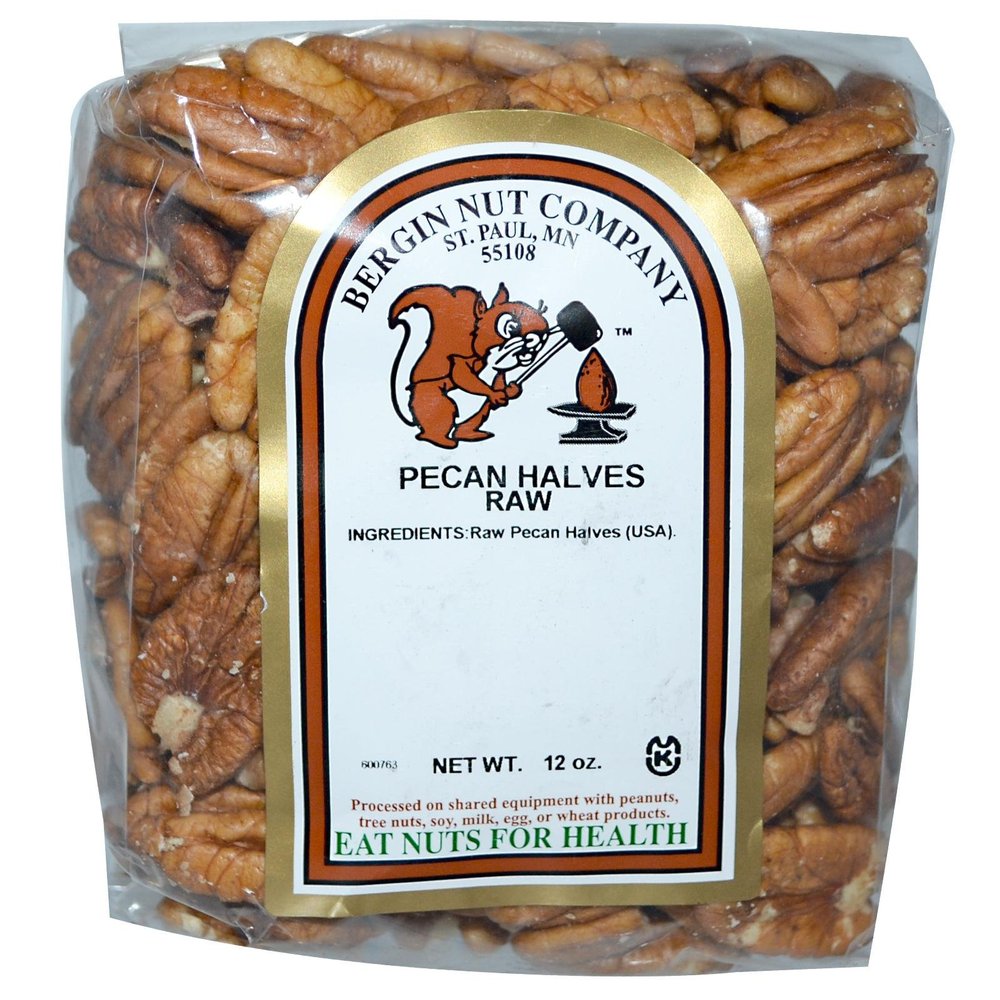 Bergin Fruit and Nut Company Raw Pecan Halves, 12 oz (340 g)