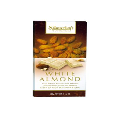 Schmerling's Solid Bar kosher for Passover Swiss Chocolate 3.5oz (White Almond, 3.5 Ounce (Pack of 2))