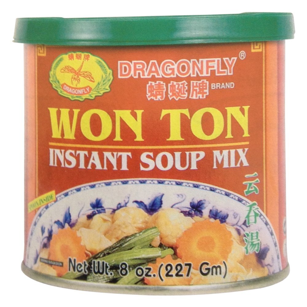 Dragonfly Won Ton Instant Soup Mix, 8-Ounce (Pack of 3)