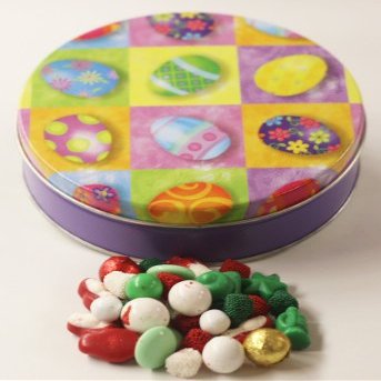 Scott's Cakes Chocolate Deluxe Mix in a Mini Bright Eggs Tin