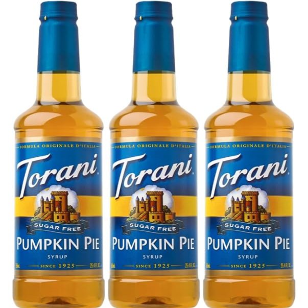 Torani Sugar Free Pumpkin Pie 750 ML (Pack of 3)