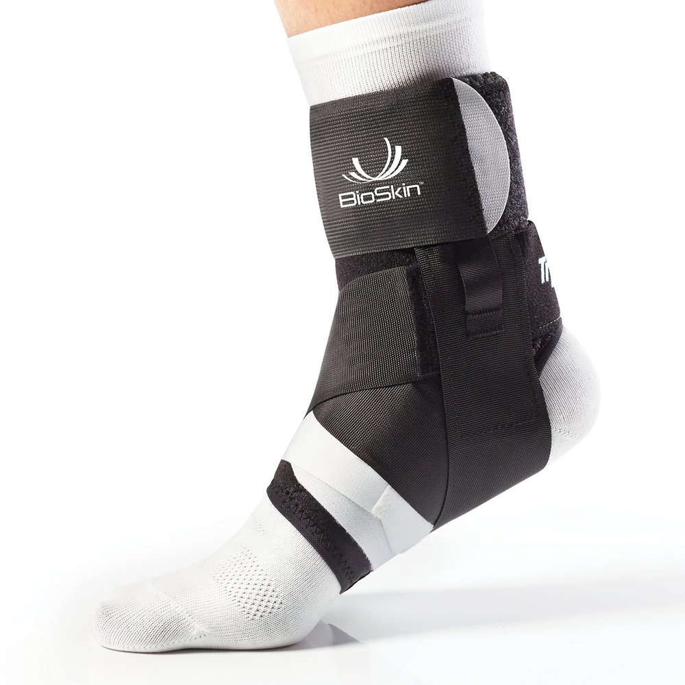 BioSkin TriLok Ankle Brace - Sprained Ankle & Plantar Fasciitis Support, Figure-8 Stabilizer with FootLok Arch-Lift, Women & Men, Fits in Most Shoes, Lightweight & Hypoallergenic, HSA/FSA, Small