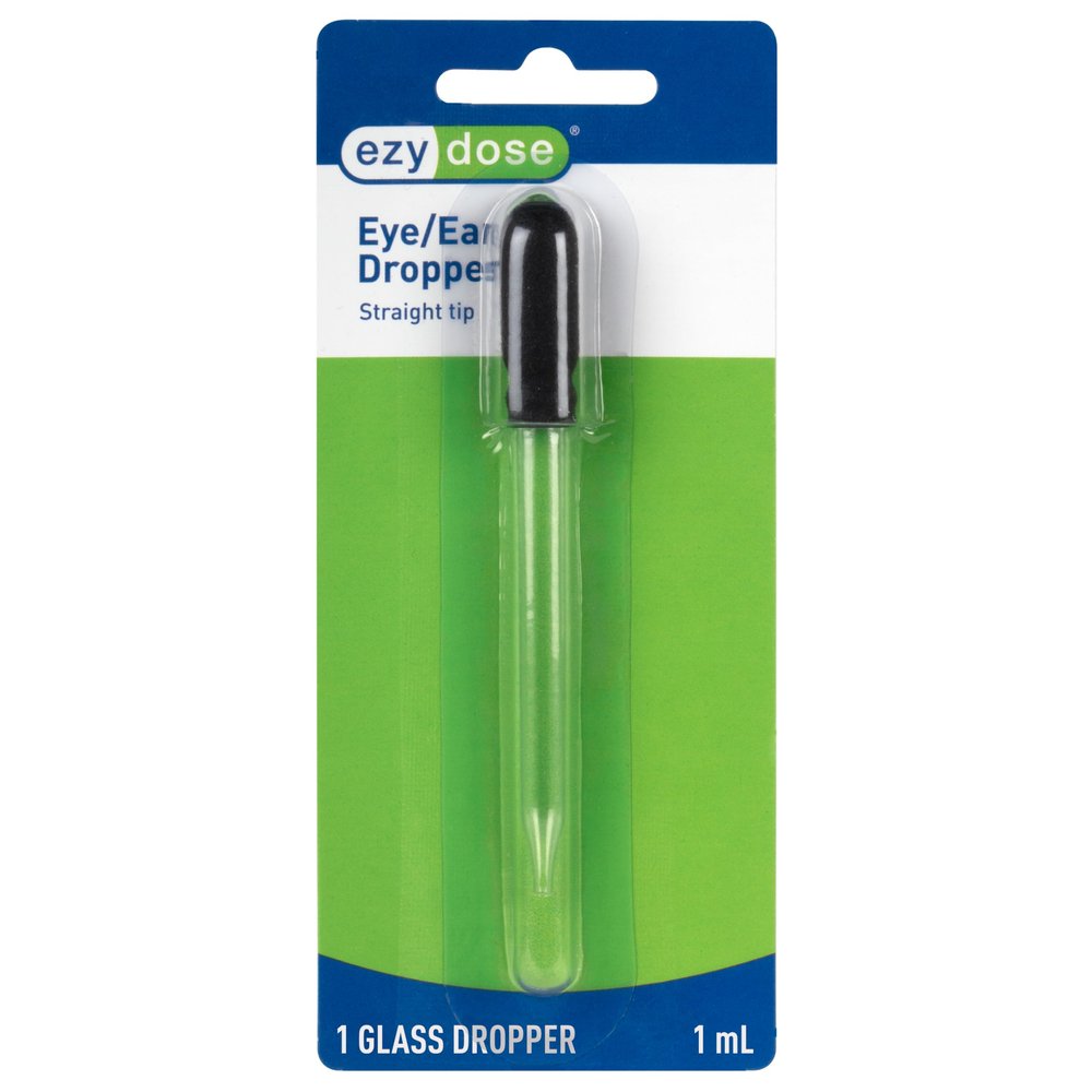 EZY DOSE Ear and Eye Medicine Dropper for Liquid Medicine, 1ml Capacity Glass, Deliver Correct Dose, Convenient and Easy to Use, BPA Free
