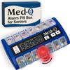 Med-Q Digital Pill Box with Alarms  Pill Organizer with Flashing Lights & Beeping Reminders  Monthly Pill Dispenser for Seniors, Dementia, Alzheimers, Medication & Vitamin Management view 1