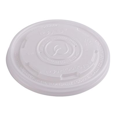 Eco-Products Compostable World Art Soup Container Lids, Case of 1000, Fits 8-10oz Soup Containers, Made From CPLA Renewable Plant Based Plastic, For Hot or Cold Food, Clear For Visibility