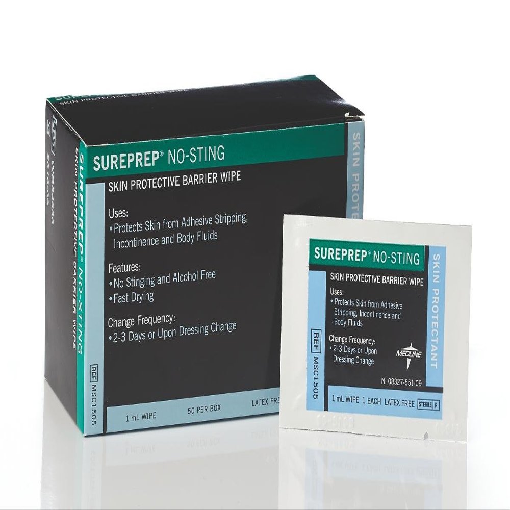 Medline MSC1505 Sureprep No-Sting Skin Protectant (Case of 500)