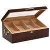 Burl Finish Counter Top Display Humidor, Digital Hygrometer, Rear Drawer, 150 Count view 1
