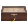 Burl Finish Counter Top Display Humidor, Digital Hygrometer, Rear Drawer, 150 Count view 3