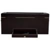 Burl Finish Counter Top Display Humidor, Digital Hygrometer, Rear Drawer, 150 Count view 4