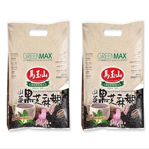 Greenmax (Mayushan) Yam & Black Sesame Cereal -Instant , 150 Kcal Per Serving, Just Add Boiling Water - 2x 13 Servings