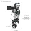 HealthSmart Walker Rollator with Seat and Backrest, Adjustable Handle Height, FSA HSA Eligible, Removable Storage Bag and a Durable Lightweight Frame That Folds While Supporting up to 300 pounds view 3