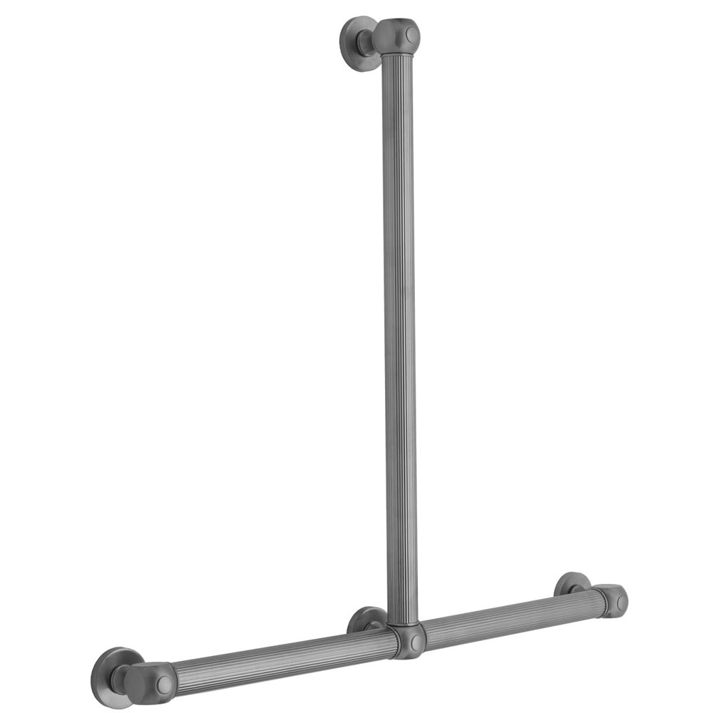 Jaclo T71-24H-24W-MBK 24" x 24" Luxury Inverted T Grab Bars, Matte Black