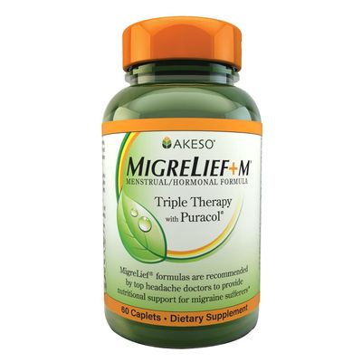 MigreLief+M Advanced Nutritional Support Supplement for Womens Neurological Health and Head Comfort 60 Caplets (1-Month Supply)