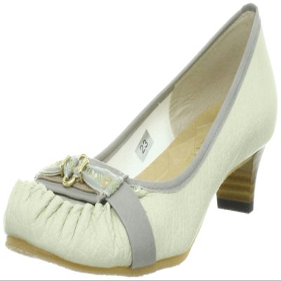 Jelly Beans 135-3903 Bi-Color Moccasin Pumps, Ivory, 22.5 cm