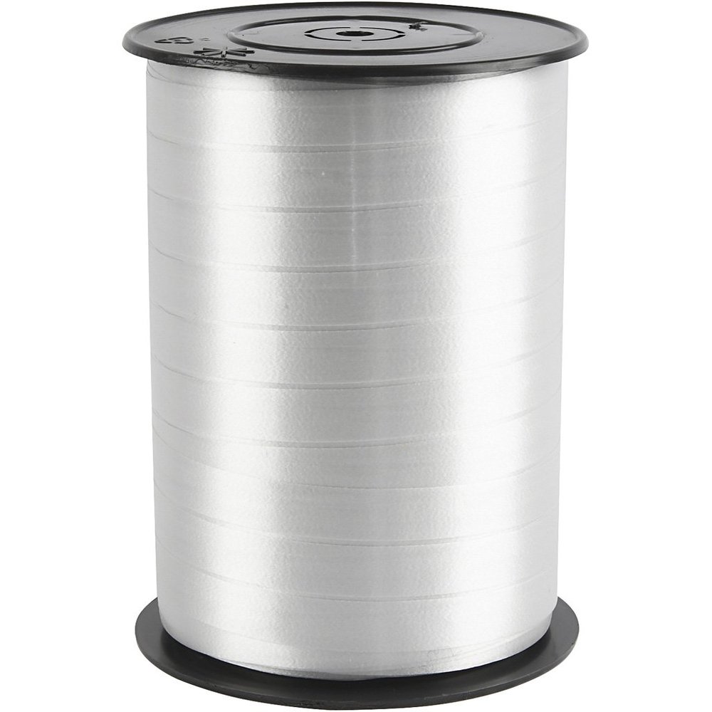 Gift Ribbon, W: 10 mm, silver, 250 m