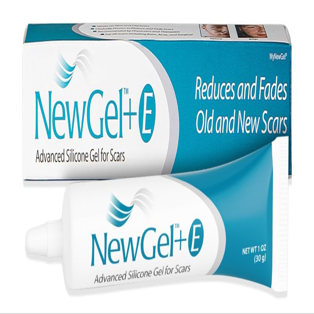 NewGel Plus Scar Gel by MyNewGel Advanced Professional Silicone Treatment for Old and New Scars w Vitamin E, High-Potency for Surgery, Keloids, Burns, and Facial Blemish Scars (30 Grams) - 1 oz