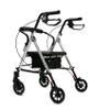 Lumex Set n' Go Rollator, Height-Adjustable, Rolling Walkers for Seniors with Seat, Silver view 2
