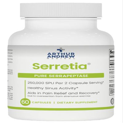 Arthur Andrew Medical, Serretia, Serrapeptase Formula for Muscle and Sinus Support, 60 Capsules