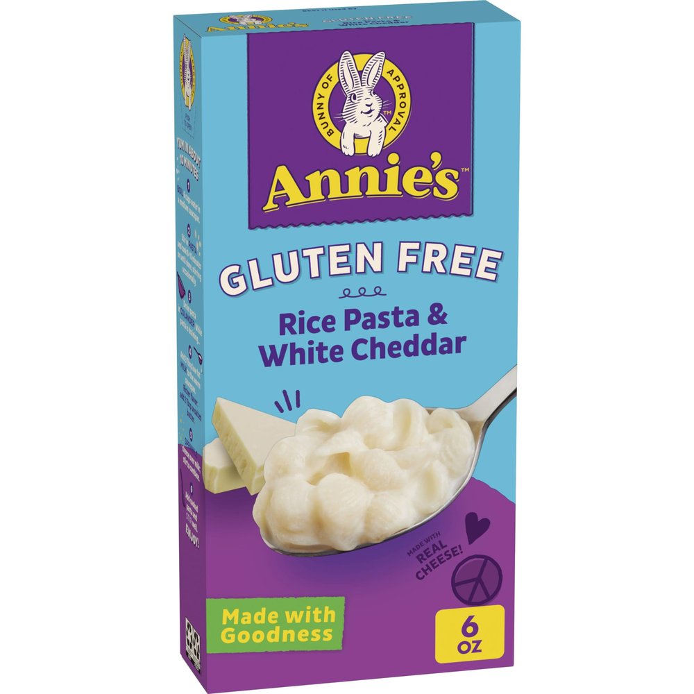 Annie's Gluten Free Rice Pasta and White Cheddar, Made with Real Cheese, 6 oz
