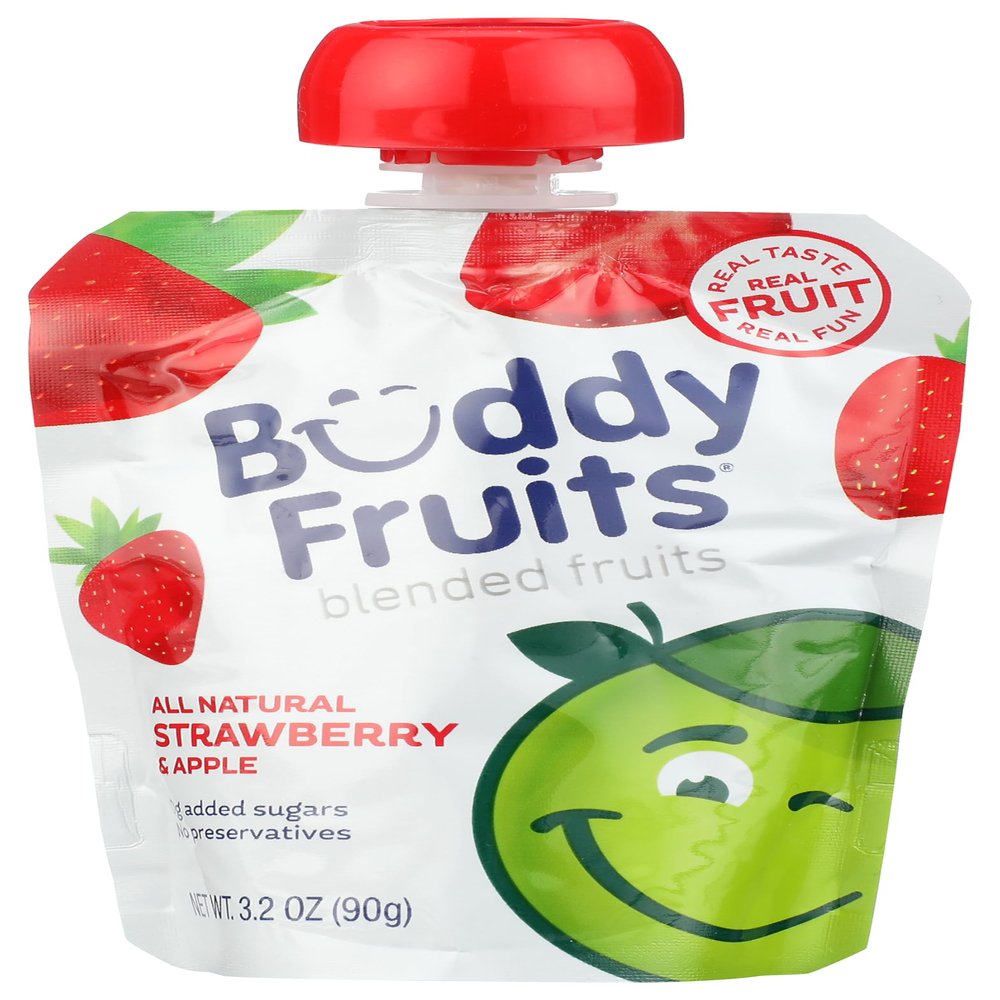 Buddy Fruits Fruit To Go Apple Straw Display 3.2 Ounce