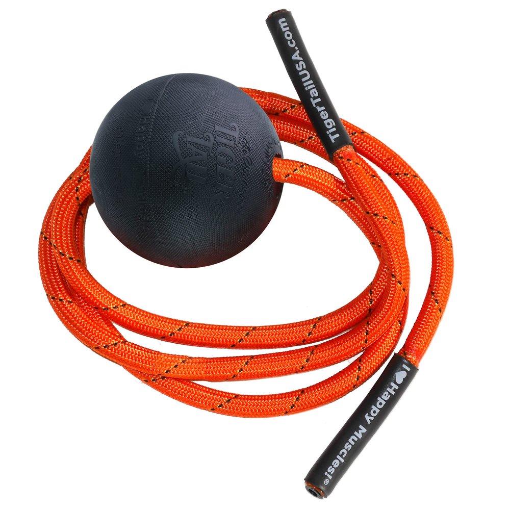 Tiger Tail Tiger Ball 2.6 Foam Roller Ball + 47 Corded Rope Deep Tissue Massage Ball: Feet, Legs, Neck, Back Trigger Point Massage Therapy Relieve Muscle Soreness Muscle Recovery