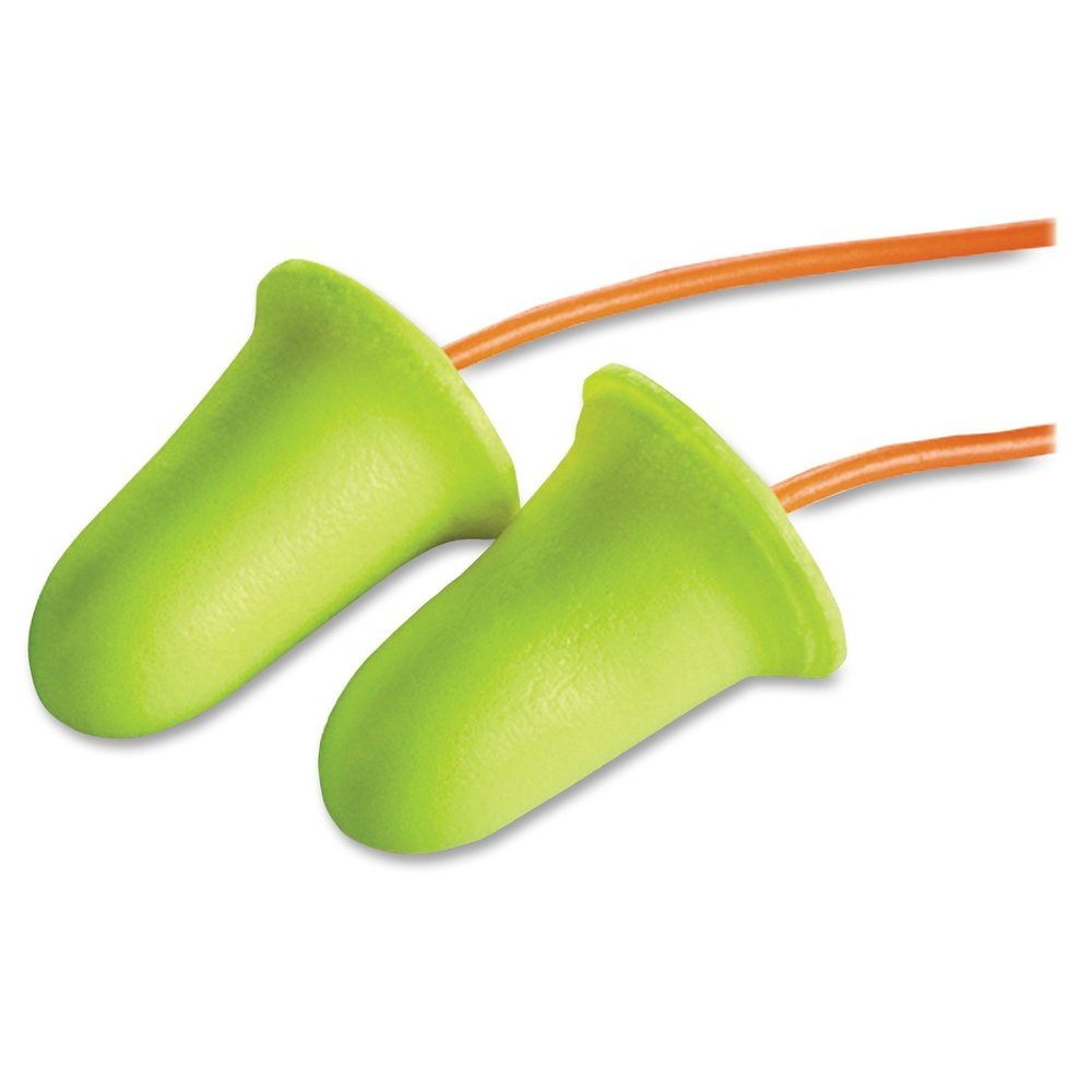 3M 312-1260 E-A-Rsoft FX Polyurethane Corded Earplugs, Hearing Conservation, Universal, Yellow (Pack of 200)