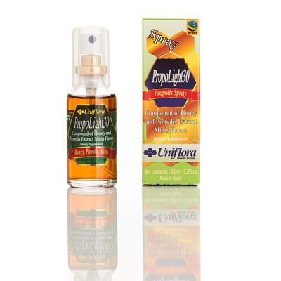 Uniflora Propolight30 Throat Spray Brazilian Bee Propolis with Mint & Honey, 35ml (12 Bottles)