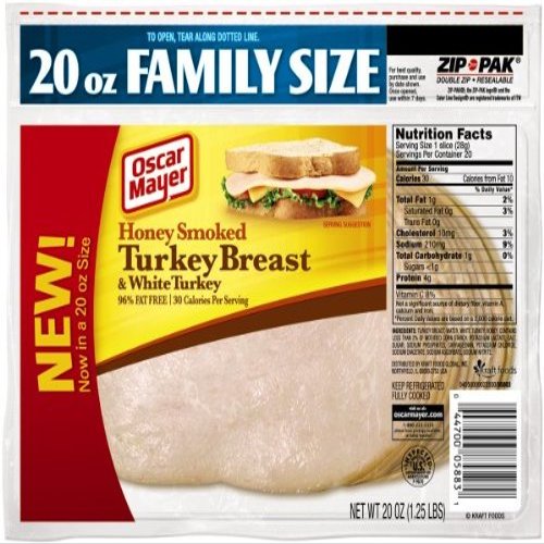 Oscar Mayer, Wallet Pack, Honey Smoked Turkey, 20 oz