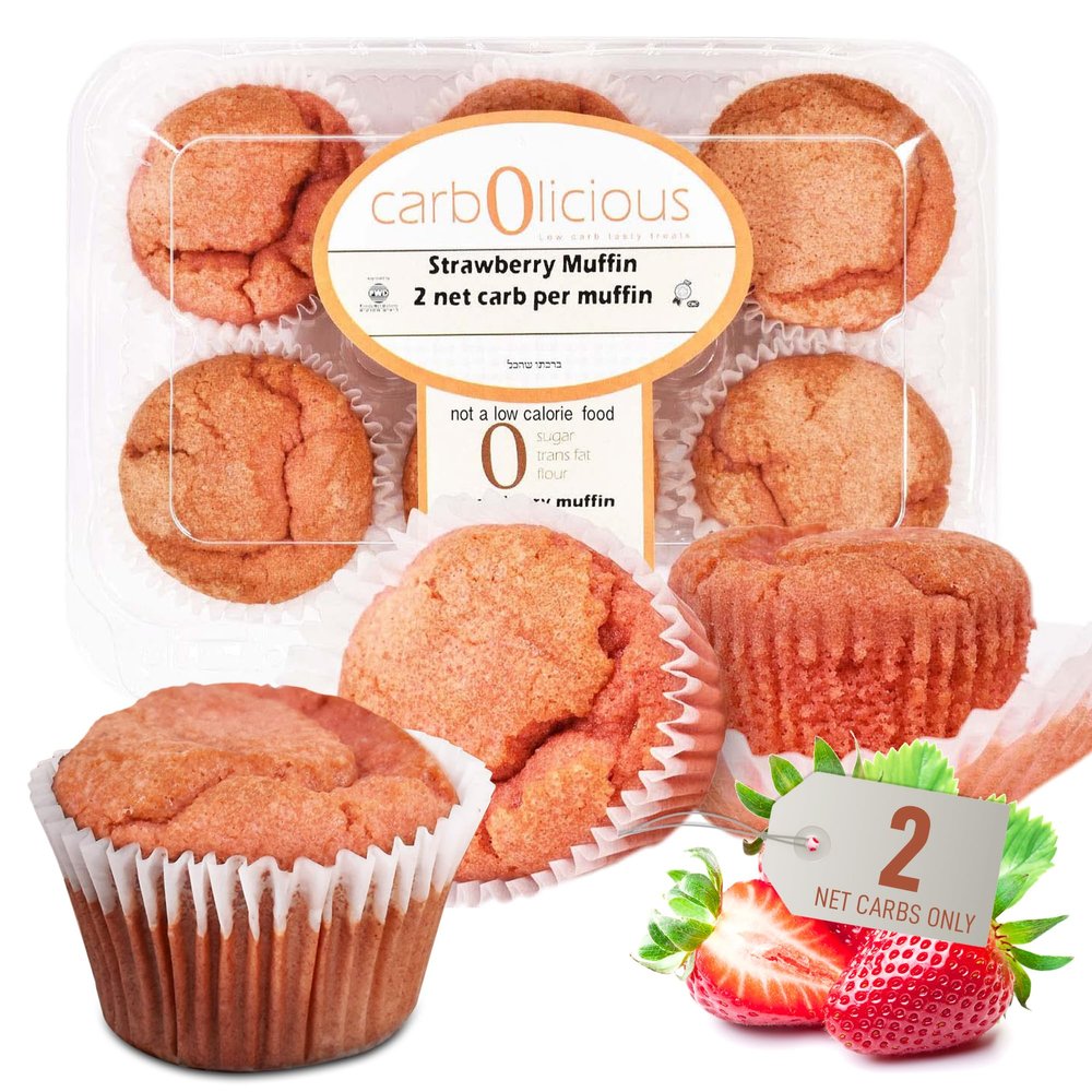 Carbolicious Keto Strawberry Muffins Low Carb Sugar Free  2g Net Carbs