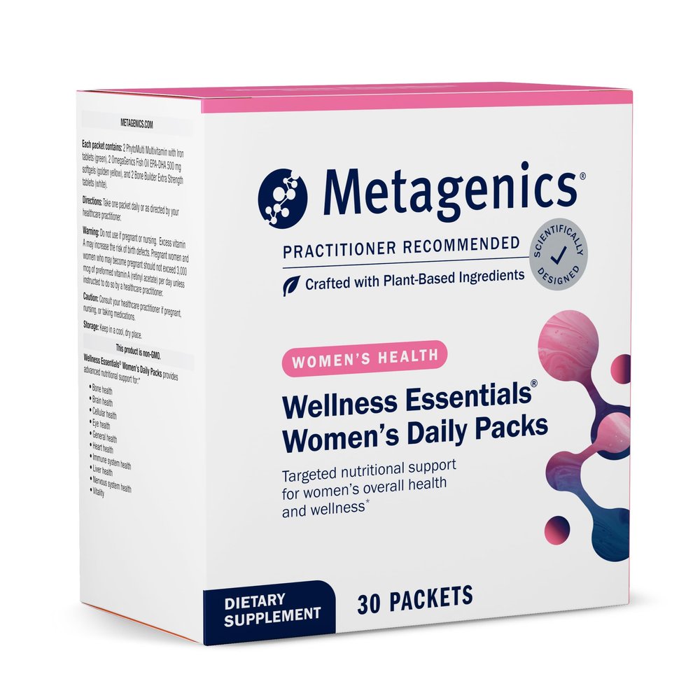 Metagenics Wellness Essentials Womens - Daily Packets* - Multivitamin, Omega3s & Antioxidants for Bone, Immune & Energy Support* - NonGMO, GlutenFree - 30 Packets