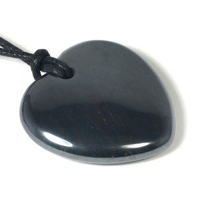 CrystalAge Aries Birthstone Necklace - Hematite Heart