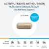 XYMOGEN ActivNutrients Without Iron - Multivitamin Multimineral for Wellness, Immune, Energy and Mood Support - Chelated Minerals + Active B Vitamins with Folate (240 Capsules) view 2