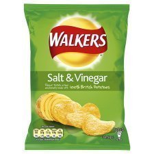 Walkers Salt And Vinegar Crisps 34.5G x 4
