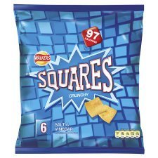 Walkers Squares Salt And Vinegar 6Pk x 4