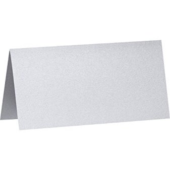LUXPaper A2 Folded Cards | 4 1/4" x 5 1/2" | Silver Metallic | 105lb. Cover | 250 Qty