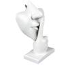JewelryNanny Artsy Face Eyeglass Holder Stand - Sculpted Nose for Eyeglasses or Sunglasses, Keep a Secret, White view 3